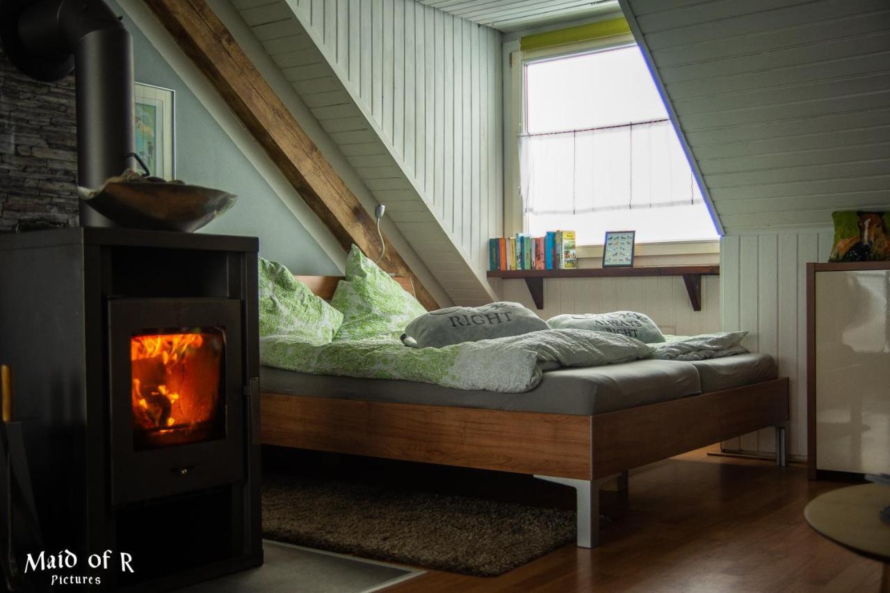 Hof Vierzehnender Im Hohen Venn - 70Qm Fachwerk-Studio - Grosses Wohn-Schlafzimmer Mit Dachterrasse Und Kaminofen - Separate Kueche - Perfekt Fuer Paare - Monschau - Eifel - Hunde Willkommen - Islandpferde Exterior foto