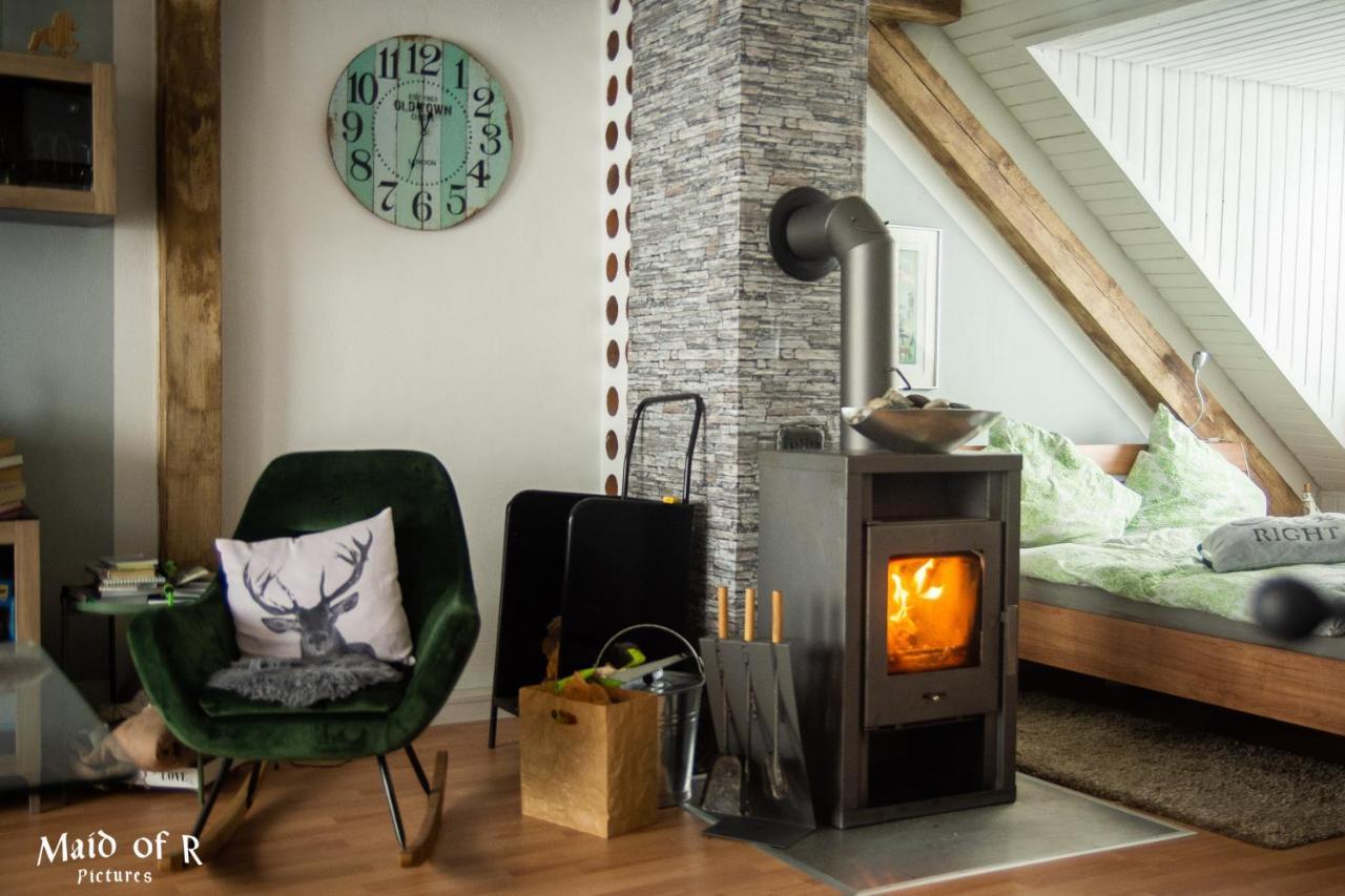 Hof Vierzehnender Im Hohen Venn - 70Qm Fachwerk-Studio - Grosses Wohn-Schlafzimmer Mit Dachterrasse Und Kaminofen - Separate Kueche - Perfekt Fuer Paare - Monschau - Eifel - Hunde Willkommen - Islandpferde Exterior foto
