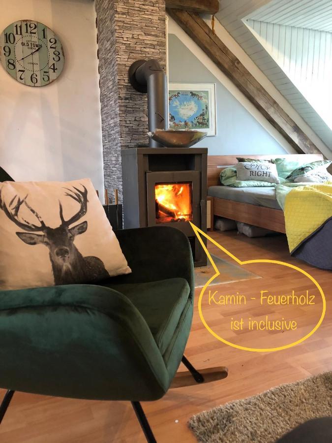 Hof Vierzehnender Im Hohen Venn - 70Qm Fachwerk-Studio - Grosses Wohn-Schlafzimmer Mit Dachterrasse Und Kaminofen - Separate Kueche - Perfekt Fuer Paare - Monschau - Eifel - Hunde Willkommen - Islandpferde Exterior foto